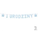 Girlanda papierowa "1 URODZINY" niebieska 1,5 m. BF-BURN