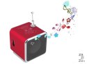 Głośnik bezprzewodowy przenośny mini radio fm led bluetooth mobilny microsd czerwony 06211_CZE