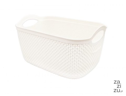 Koszyk plastikowy biały 13l PEARL 4255 IVO