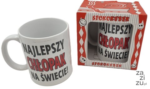 Kubek ceramiczny w ozdobnym opakowaniu "Najlepszy Chłopak na Świecie"