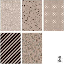 Papier ozdobny 2m 50 ark. Kraft Grafika Set49