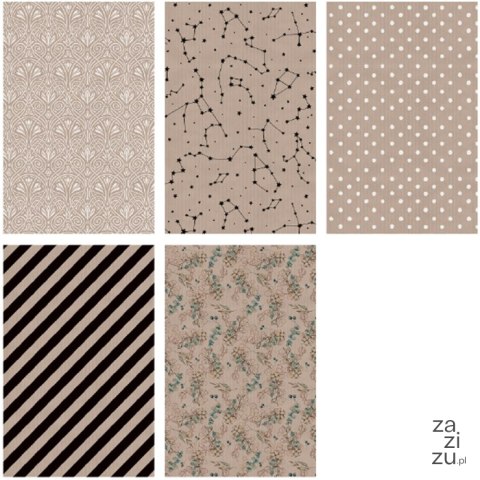 Papier ozdobny 2m 50 ark. Kraft Grafika Set49 Papier ozdobny 2m 50 ark. Kraft Grafika Set49