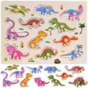 Puzzle drewniane dinozaury 11 elementów układanka ZA4723