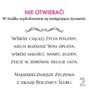 Karnet z okazji rocznicy ślubu z wymiennymi cyframi DL LUX CW NR 6