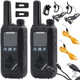 Krótkofalówki walkie talkie baofeng bf-t17 radiotelefon zestaw latarka 2szt