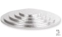 Podkład pod tort srebrny okrągły 30 cm x 1,2 cm H - 2431
