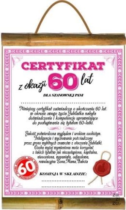 Dyplom certyfikat 60 lat Pani | D75