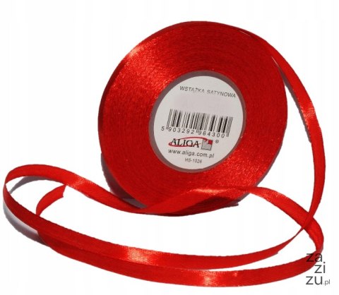 Wstążka satynowa czerwona 12mm x 32m 4szt. | AX12-08 Wstążka satynowa czerwona 12mm x 32m 4szt. | AX12-08