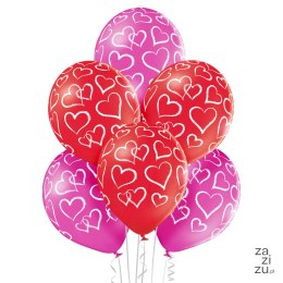 Balony serca 6szt. | BN06-280