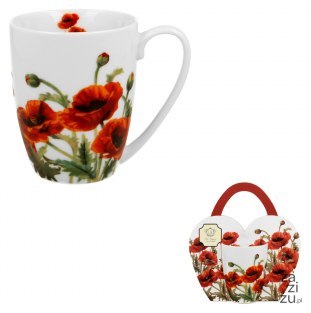 Kubek 360ml. classic w koszyczku CLASSIC POPPIES