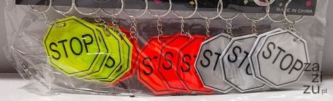 Brelok 12szt. odblaskowy STOP Brelok 12szt. odblaskowy STOP
