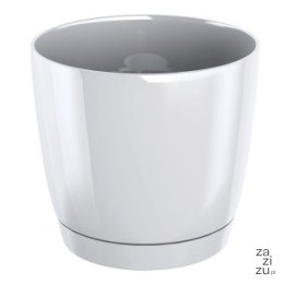 Doniczka z podstawką Coubi 24xh22cm - BIAŁA