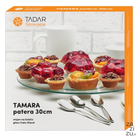 Patera szklana okrągła 30cm TAMARA
