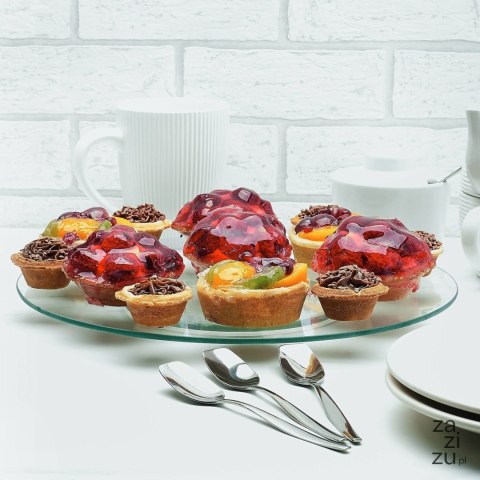 Patera szklana okrągła 30cm TAMARA