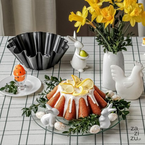 Patera szklana okrągła 30cm TAMARA