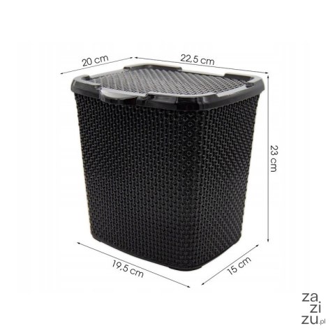 Pojemnik na detergenty czarny PEARL 6l 4241