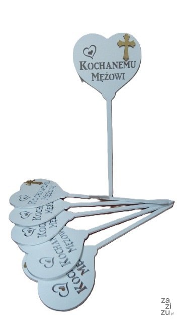 Serce na piku 6szt. KOCHANEMU MĘŻOWI