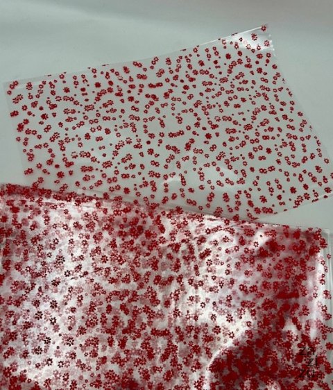 Worek celofan 25x35 czerwone kwiaty 25szt N8 Worek celofan 25x35 czerwone kwiaty 25szt N8