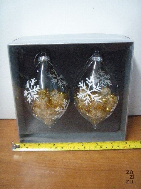 Bombki szklane 2szt. sopel 13cm | 3787,3679 Bombki szklane 2szt. sopel 13cm | 3787,3679