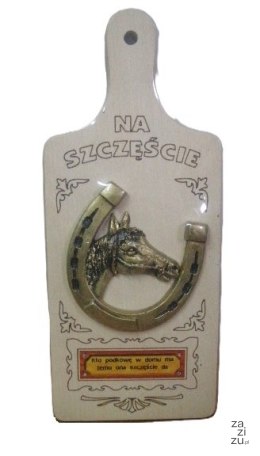 Deska podkowa na szczęście duża 32 x 14 cm NR.1