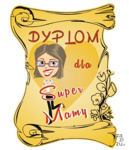 Dyplom dla Super Mamy 18 x 13 cm. P556W1