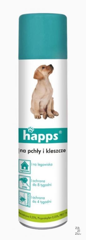 Spray na pchły i kleszcze 250ml HAPPS