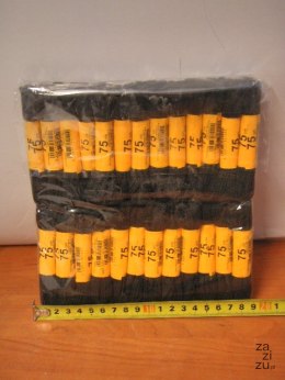 Sznurowadła 25par 75cm czarne wizytowe 1034
