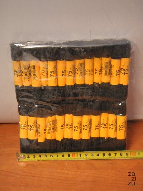 Sznurowadła 25par 75cm czarne wizytowe 1034