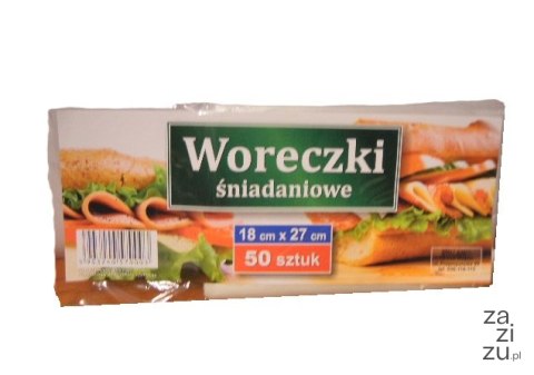 Woreczki śniadaniowe 50szt 18x27