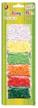 Cekiny pastel 6kpl mix blister | WMT-140