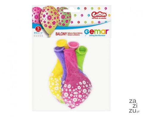 Balony Premium "Kwiatuszki" 12" 5szt. | GS110/P107 Balony Premium "Kwiatuszki" 12" 5szt. | GS110/P107