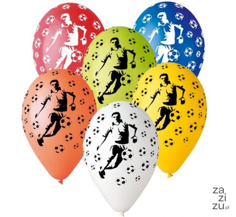 Balony Premium "Piłkarze" 12" 5szt.