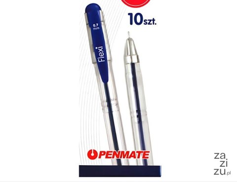 Długopisy 10szt. TADEO FLEXI 0,7mm NIEBIESKIE Długopisy 10szt. TADEO FLEXI 0,7mm NIEBIESKIE