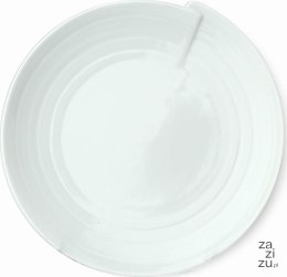 Talerz ozdobny biała porcelana 21x21x2,5cm | ZS-11508