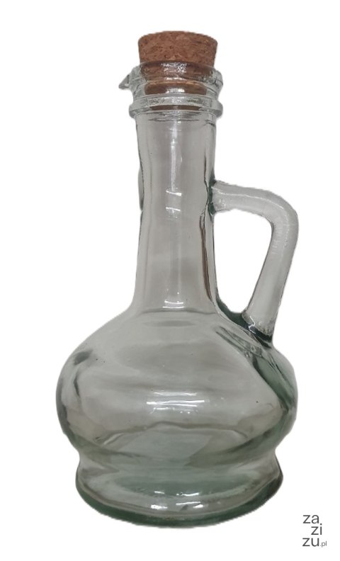 Butelka szklana na ocet oliwę 150ml. z korkiem Butelka szklana na ocet oliwę 150ml. z korkiem