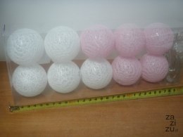 Lampki na baterie 10szt. COTTON BALLS | 475333