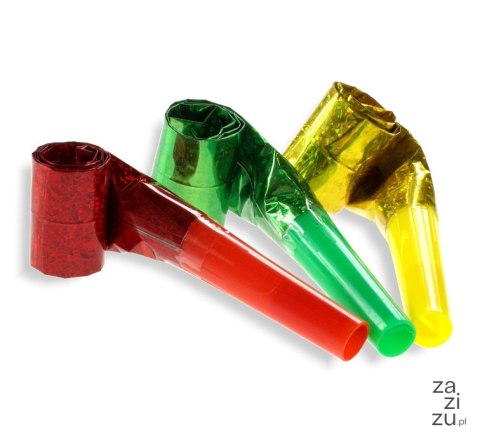 Trąbki zwijane holograficzne party 3szt PZ-TRH3 Trąbki zwijane holograficzne party 3szt PZ-TRH3
