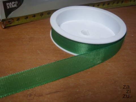 Wstążka 15szt zielona 4m x 1,5cm 90419 Wstążka 15szt zielona 4m x 1,5cm 90419