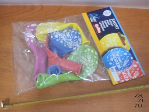 Balony z nadrukiem 5szt W DNIU URODZIN GS110/PG02 Balony z nadrukiem 5szt W DNIU URODZIN GS110/PG02