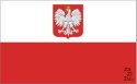 Flaga z godłem POLSKA 112x70