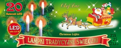 Lampki na choinkę 20led ŚWIECZKI | OKE0889 Lampki na choinkę 20led ŚWIECZKI | OKE0889