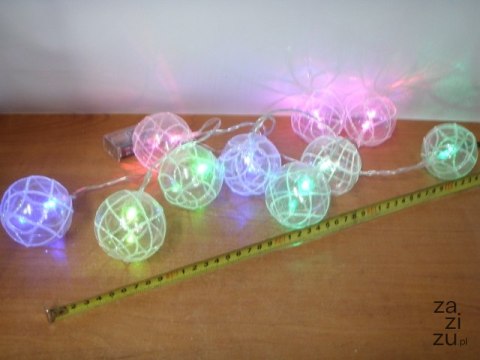 Lampki/bombki 10szt. przezroczyste z brokatem na baterie | XMD-16052 Lampki/bombki 10szt. przezroczyste z brokatem na baterie | XMD-16052