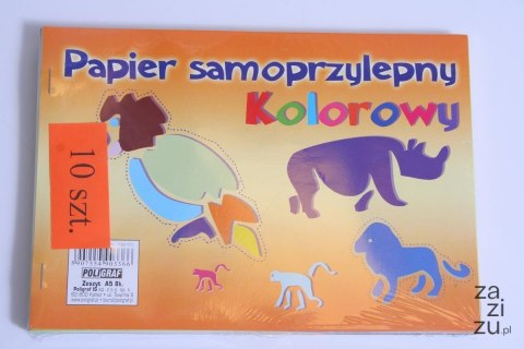 Papier 10szt. kolorowy samoprzylepny A5