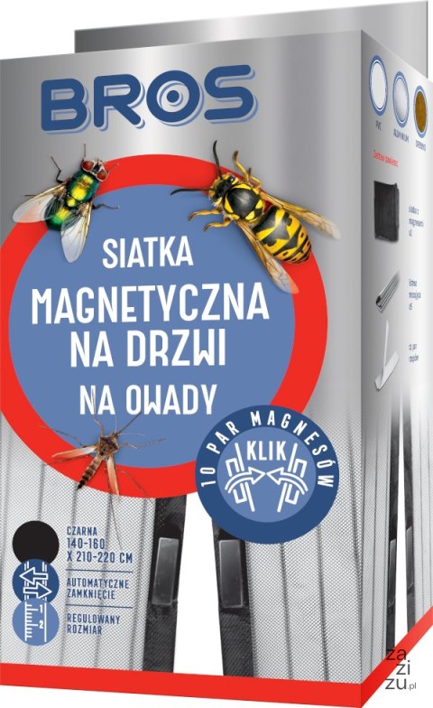 Siatka na drzwi magnetyczna 100x220 biała