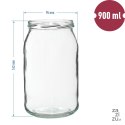 Słoiki 6szt. + zakrętki 900ml | 132902