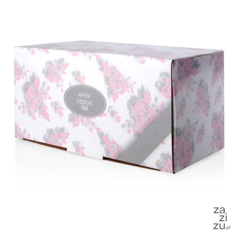 Cukiernica 375ml z mlecznikiem biała porcelana RÓŻA | HTD9360 Cukiernica 375ml z mlecznikiem biała porcelana RÓŻA | HTD9360