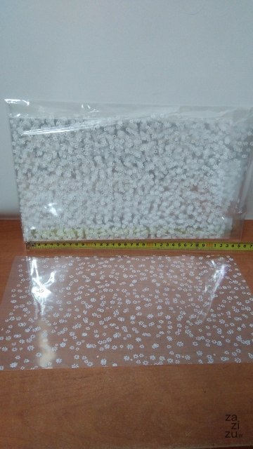 Worek celofan 25szt. 20x35cm BIAŁE KWIATY Worek celofan 25szt. 20x35cm BIAŁE KWIATY