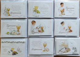 Zaproszenia 10szt KOMUNIA ŚW.