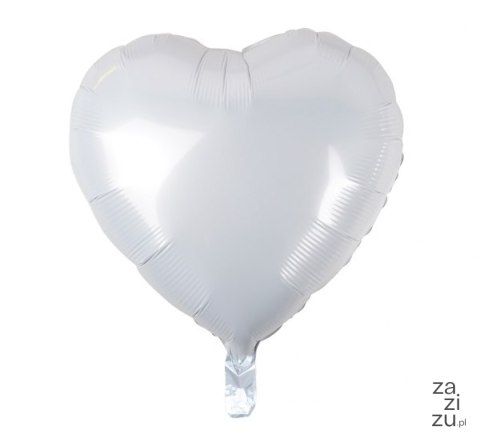Balon SERCE BIAŁE 18'' 46cm | HS-S18BL
