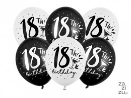 Balony 6szt. 30cm ''18'' | SB14P-246-000-6